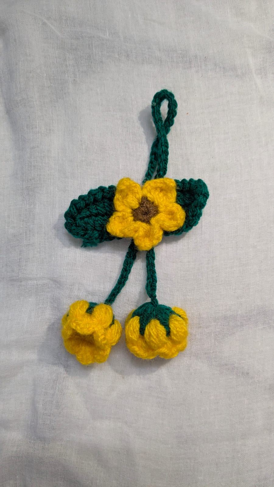 Yellow Flower Cluster Charm