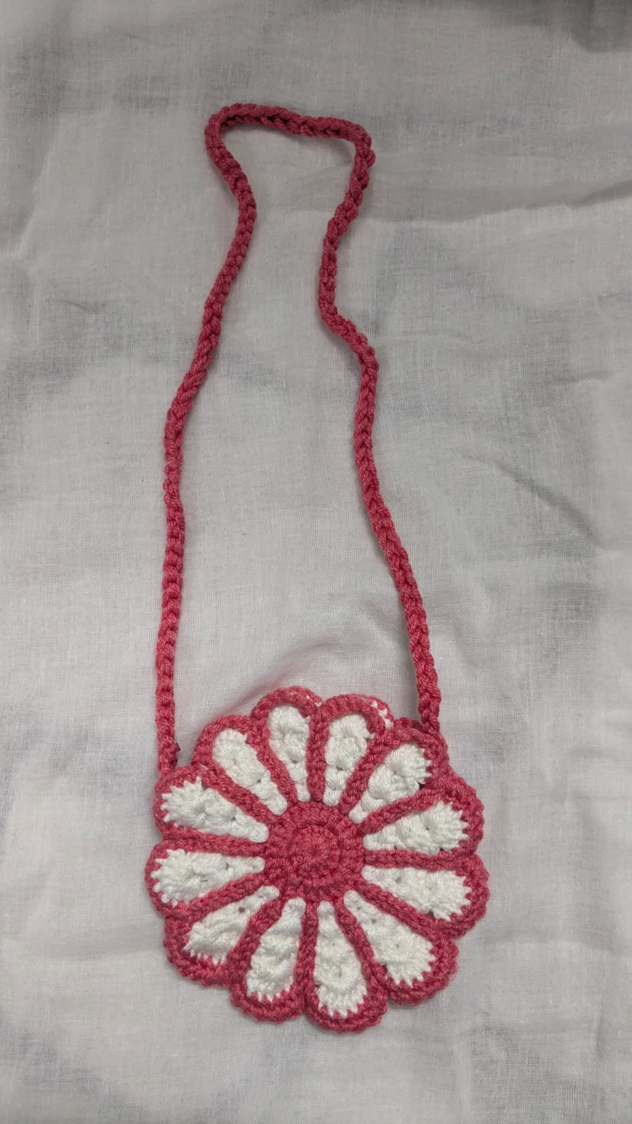 Pink Daisy Flower Crossbody Bag