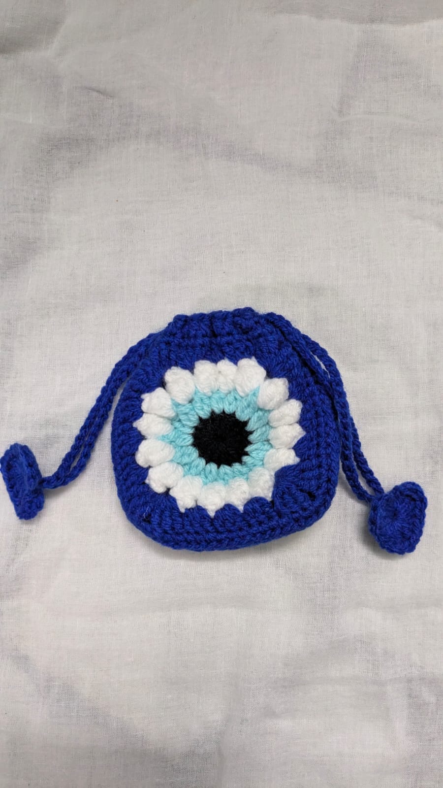 Blue Evil Eye Drawstring Pouch